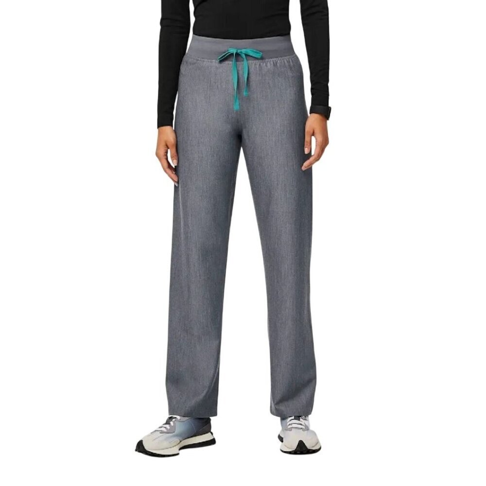 Figs High Waisted Livingston Basic Scrubs T21003 Graphite 2 Pocket Size XXL